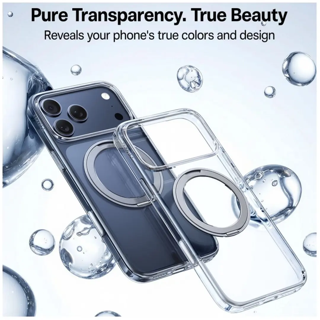 Torras UPro Ostand Pro Hoesje iPhone 17 Pro Max - Transparant - afbeelding 6 van 6