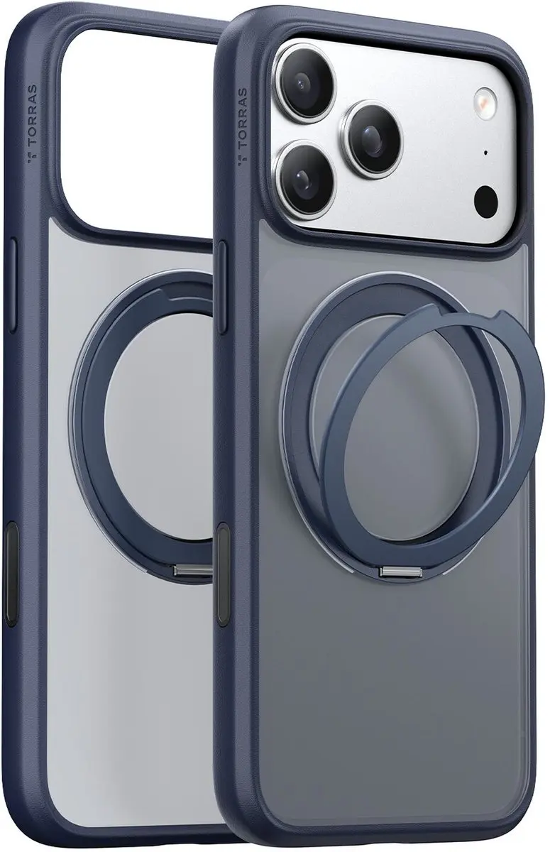 Torras UPro Ostand Pro Hoesje iPhone 17 Pro - Blauw