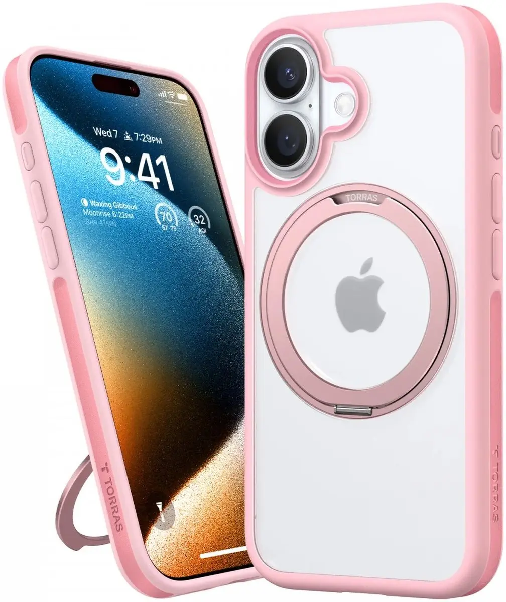 Torras UPRO Ostand R Fusion Hoesje iPhone 16 - Roze