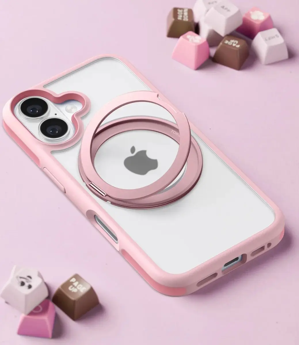 Torras UPRO Ostand R Fusion Hoesje iPhone 16 - Roze
