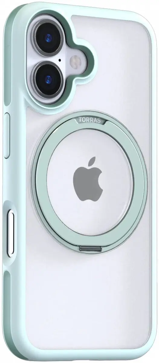 Torras UPRO Ostand R Fusion iPhone 16 Hoesje - Groen - MagSafe