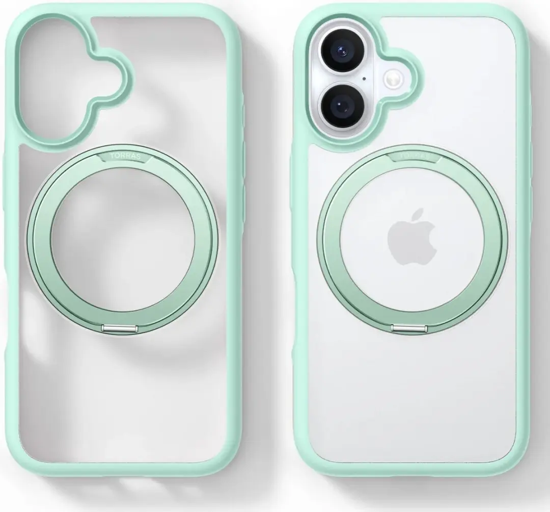 Torras UPRO Ostand R Fusion iPhone 16 Hoesje - Groen - MagSafe