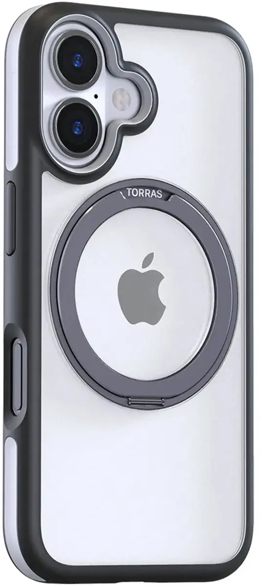Torras UPRO Ostand R Fusion Hoesje iPhone 16 Plus - MagSafe - Zwart - afbeelding 6 van 6