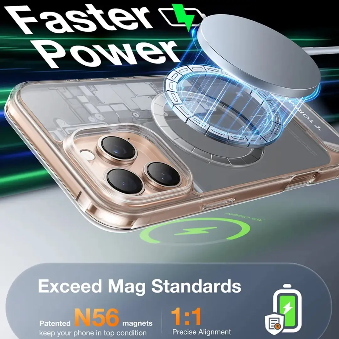 Torras UPro Pstand Hoesje iPhone 16 Pro Max - Transparant
