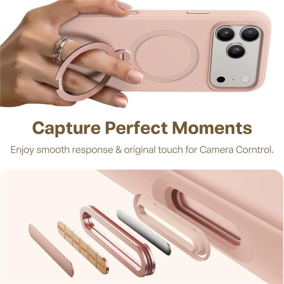 Torras QPRO Silicone Series iPhone 17 Pro Hoes - Roze