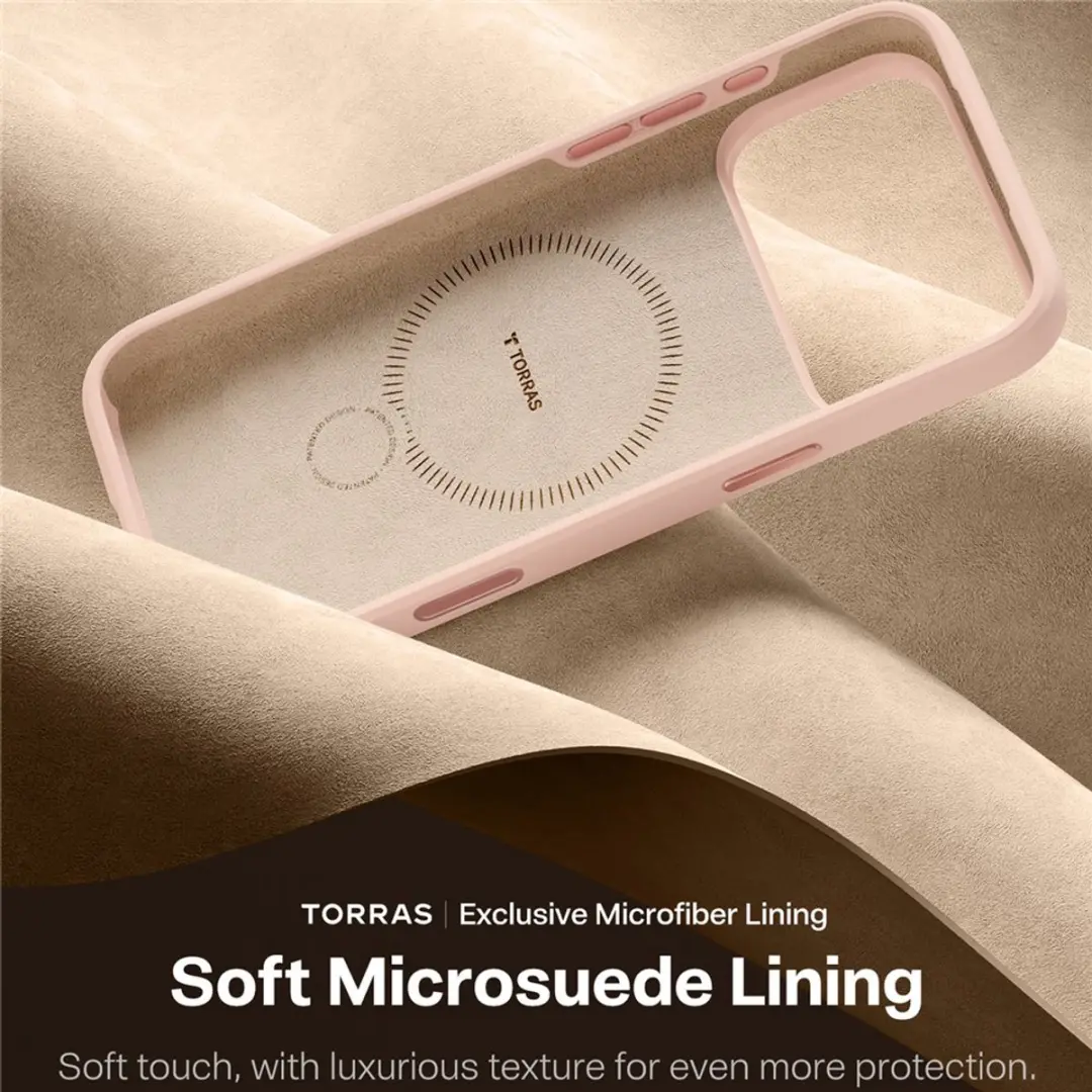 Torras QPRO Silicone Series iPhone 17 Pro Hoes - Roze