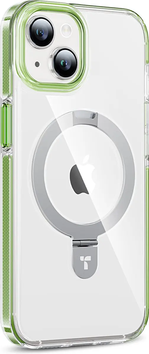 Torras geschikt voor iPhone 15 Magsafe hoesje met Kickstand standaard