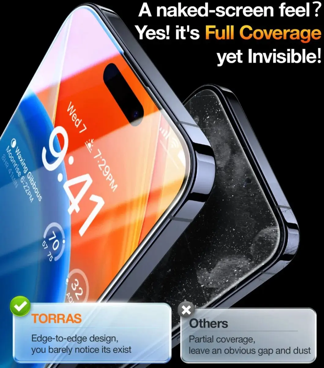 Torras Install Master 9H Glas iPhone 15 Plus - Screenprotector