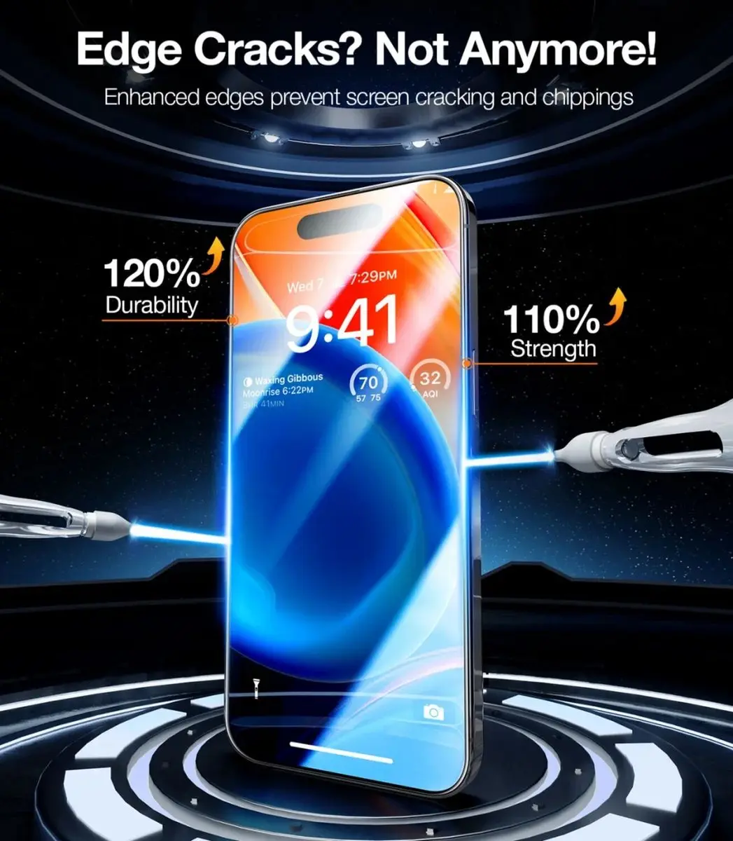 Torras Install Master 9H Glas iPhone 15 Plus - Screenprotector