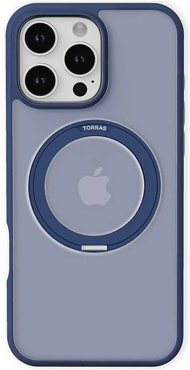 Torras UPro Ostand Pro Hoesje iPhone 16 Pro - Blauw - MagSafe