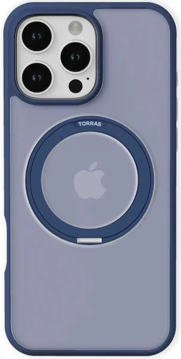 Torras UPro Ostand Pro Hoesje iPhone 16 Pro - Blauw - MagSafe