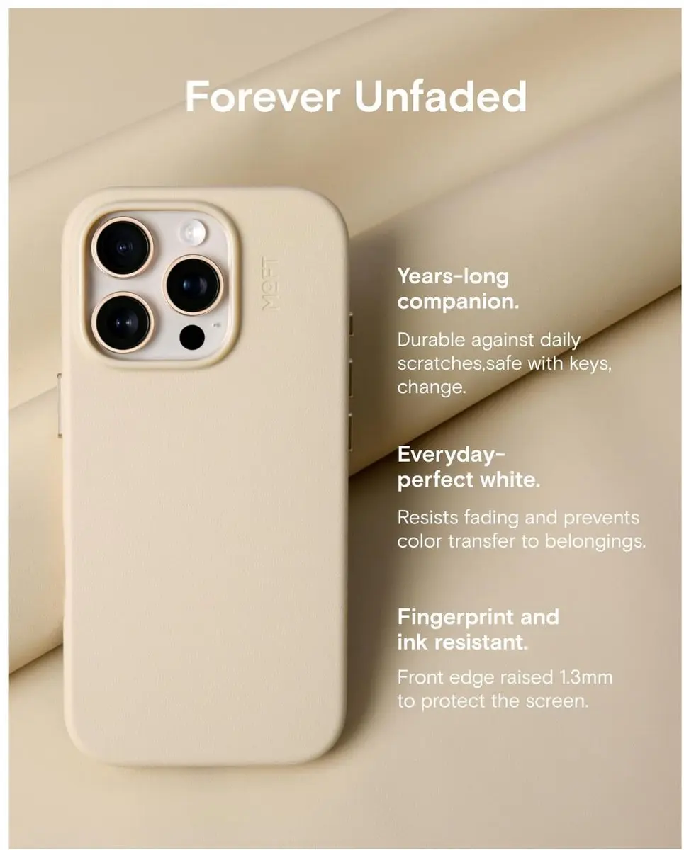 MOFT Vegan Leer Hoesje iPhone 16 Pro - MagSafe - Taupe
