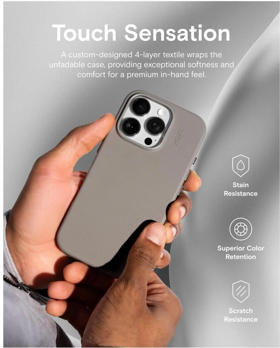 MOFT Vegan Leer Hoesje iPhone 16 Pro - MagSafe - Taupe