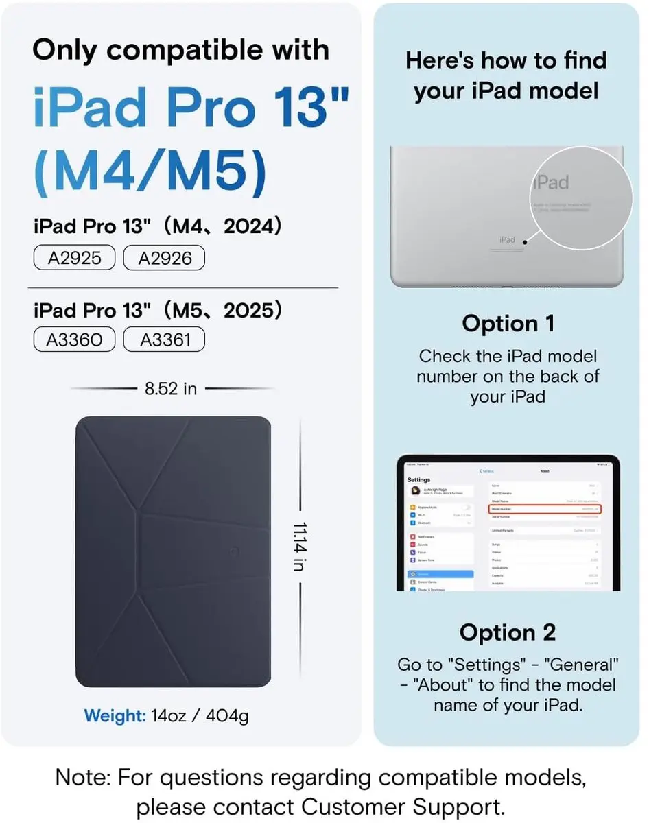 MOFT Dynamic Folio Book Case iPad Pro 13 2024/2025 - Vegan Leer - Navy