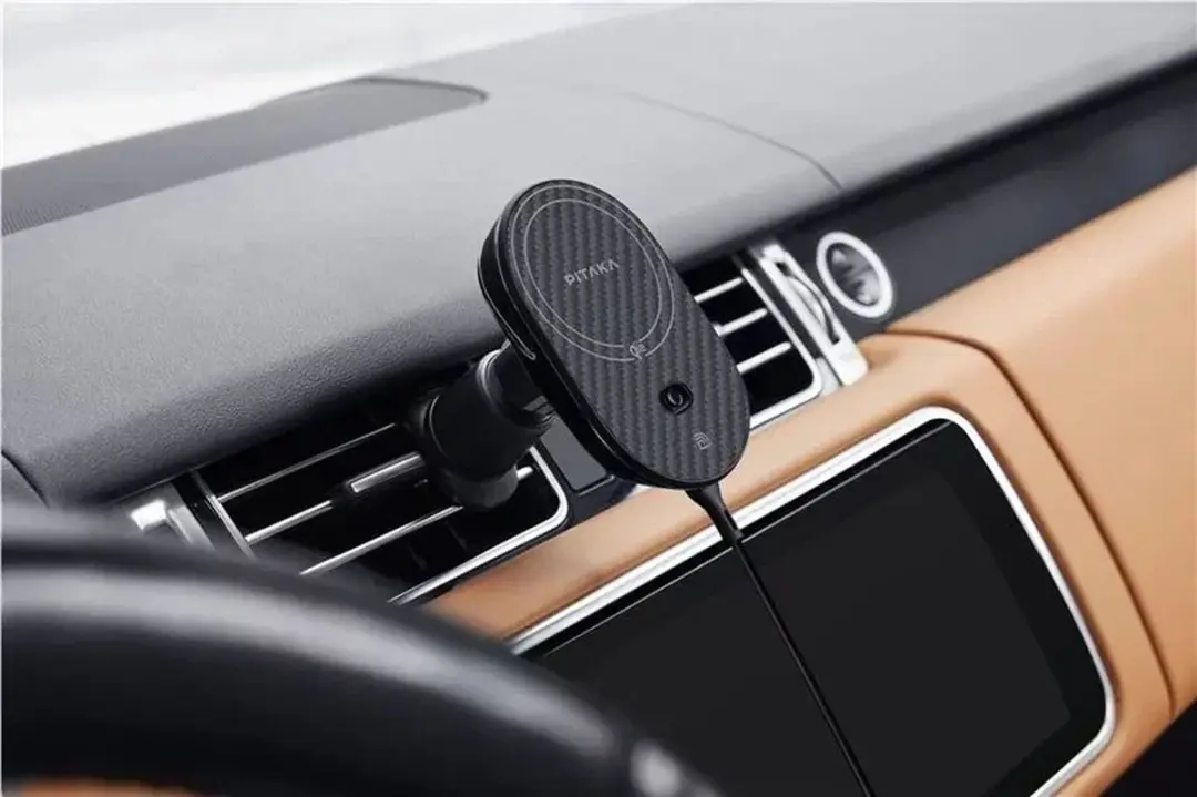 Pitaka MagEZ Car Mount Pro 2 Qi2 Autohouder - 15W Draadloos - Zwart - afbeelding 6 van 6