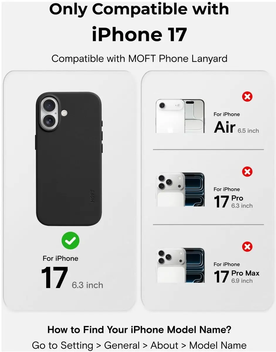 MOFT MOVAS Snap Back Cover iPhone 17 - MagSafe - Zwart
