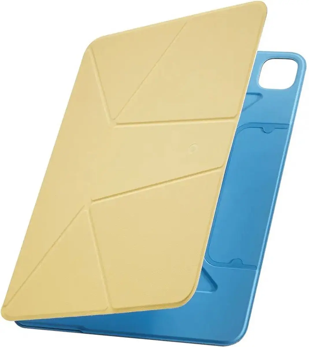 MOFT Dynamic Folio Book Case iPad Mini 6/7 - Magnetisch Vegan Leer - Blauw/Geel