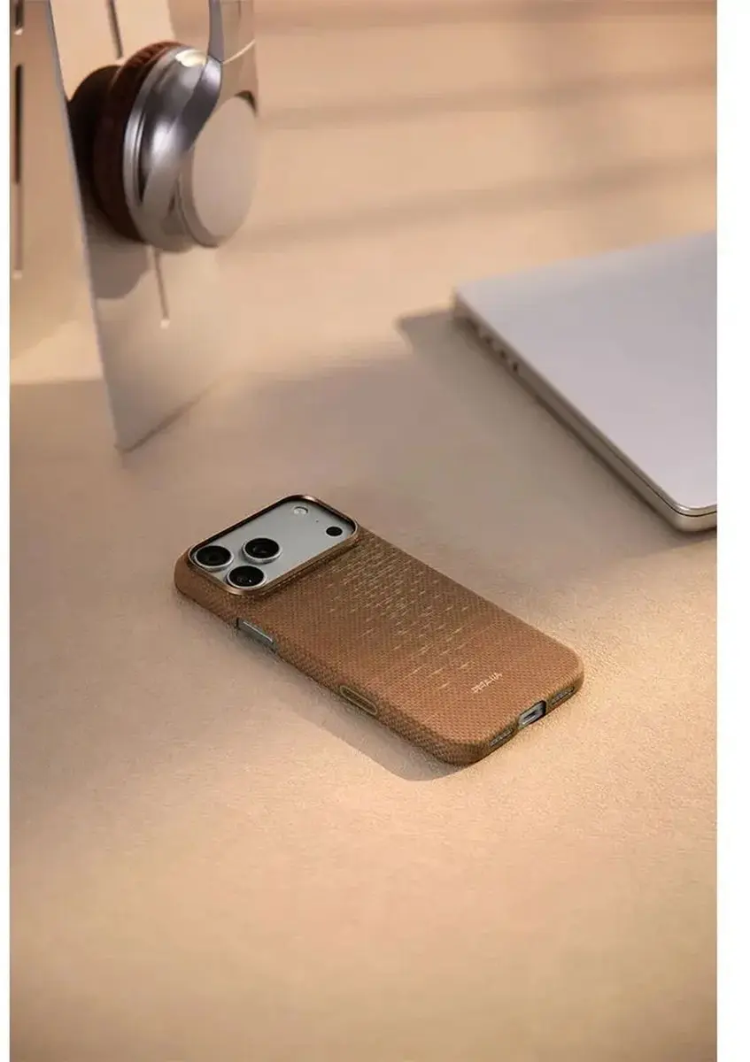Pitaka Ultra-Slim Hoesje iPhone 17 Pro Max - MagSafe - 600D Aramidevezel - Golden Glint
