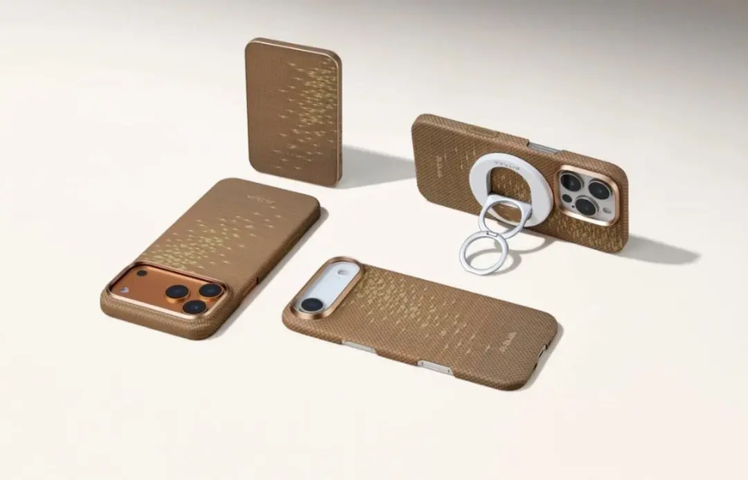 Pitaka Ultra-Slim Hoesje iPhone 17 Pro Max - MagSafe - 600D Aramidevezel - Golden Glint - afbeelding 6 van 6