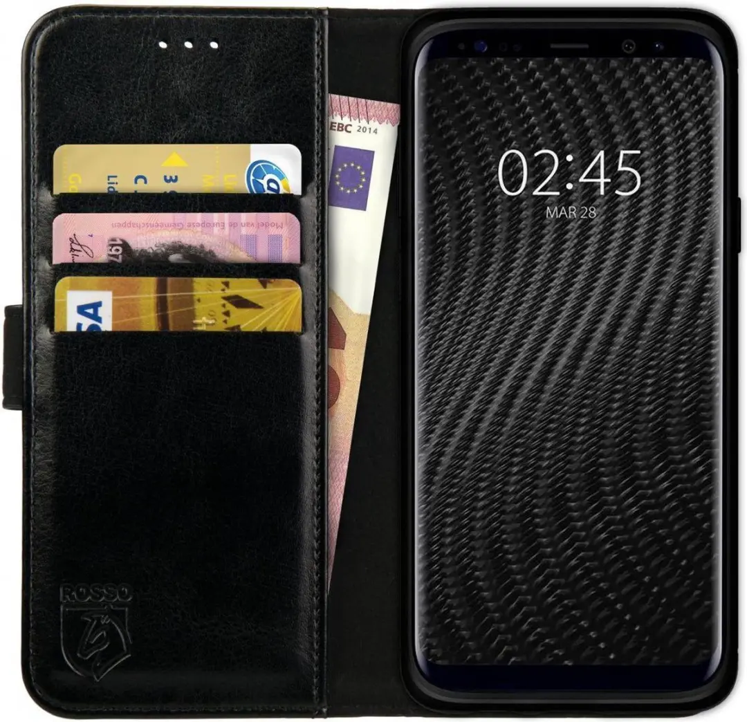Rosso Element Book Case Wallet Hoesje Geschikt voor Samsung Galaxy S9