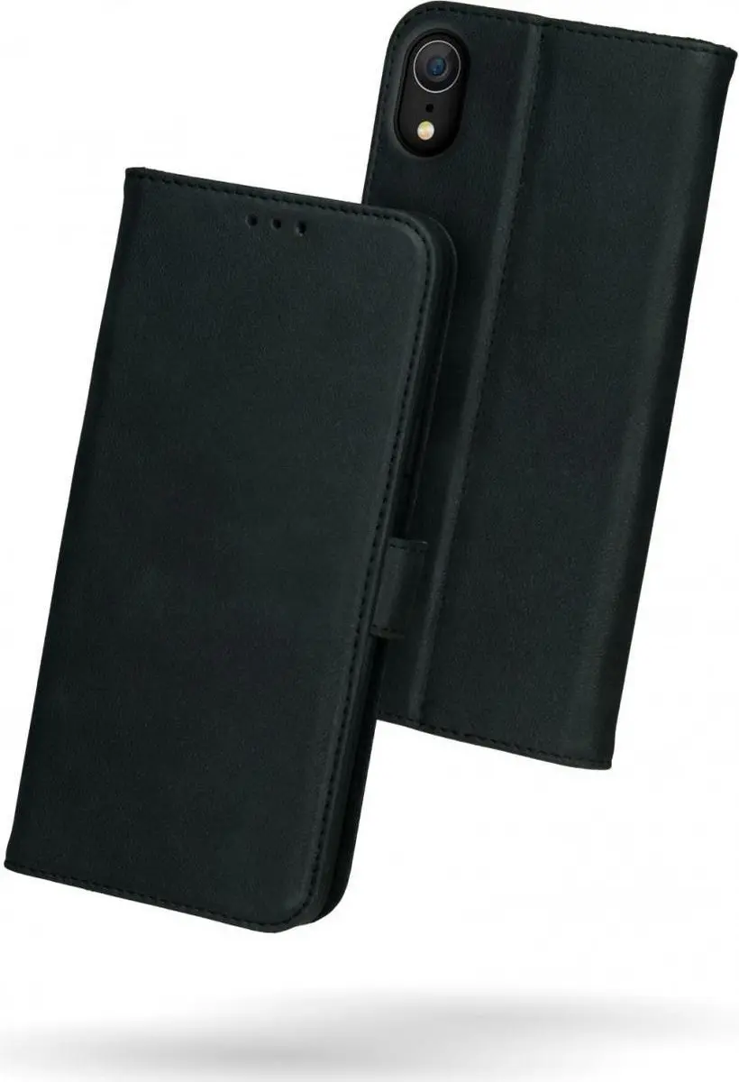 Rosso Deluxe Book Case iPhone XR - 3 Pasjes - Zwart