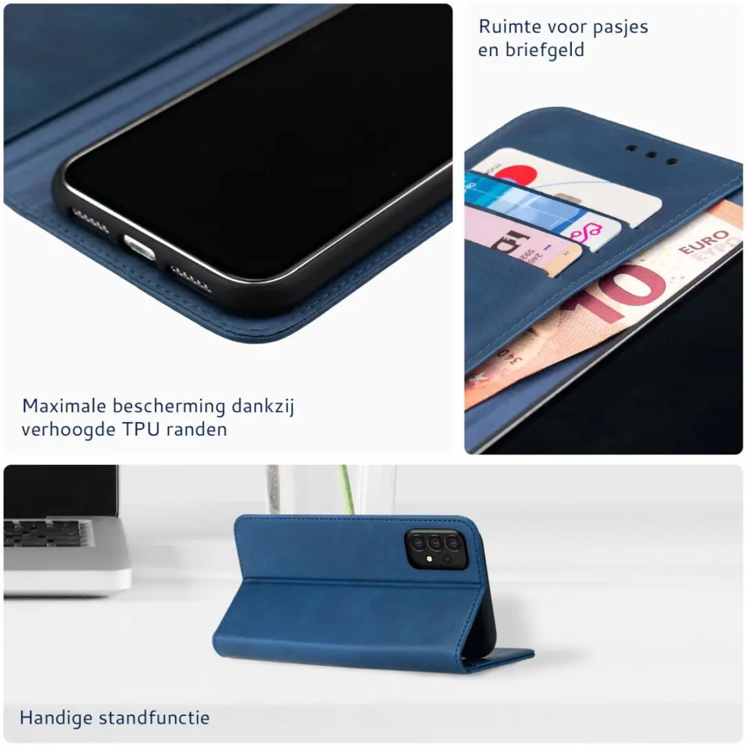 Rosso Element Book Case Wallet Samsung Galaxy A32 5G - 3 Pasjes - Blauw