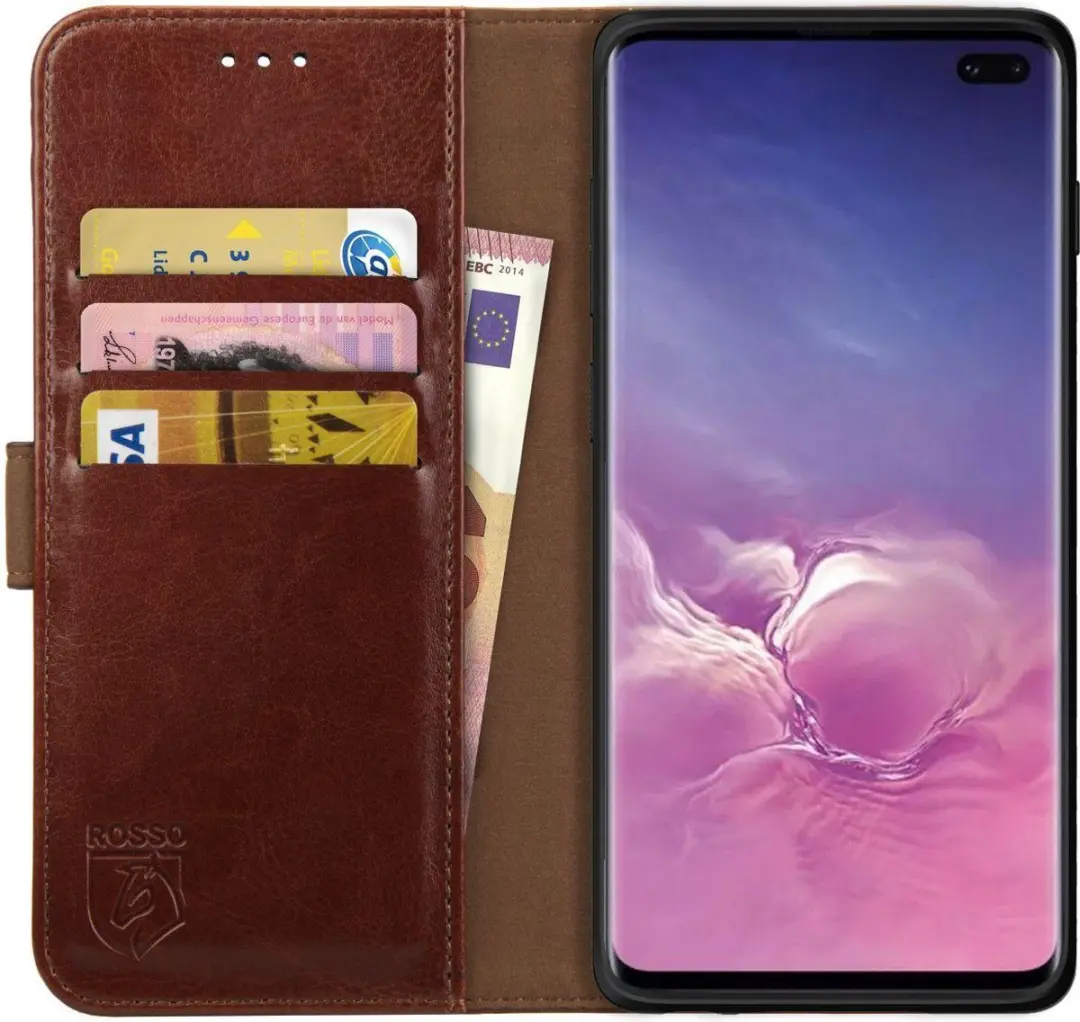 Rosso Element Book Case Wallet Hoes Geschikt voor Samsung Galaxy S10 Plus