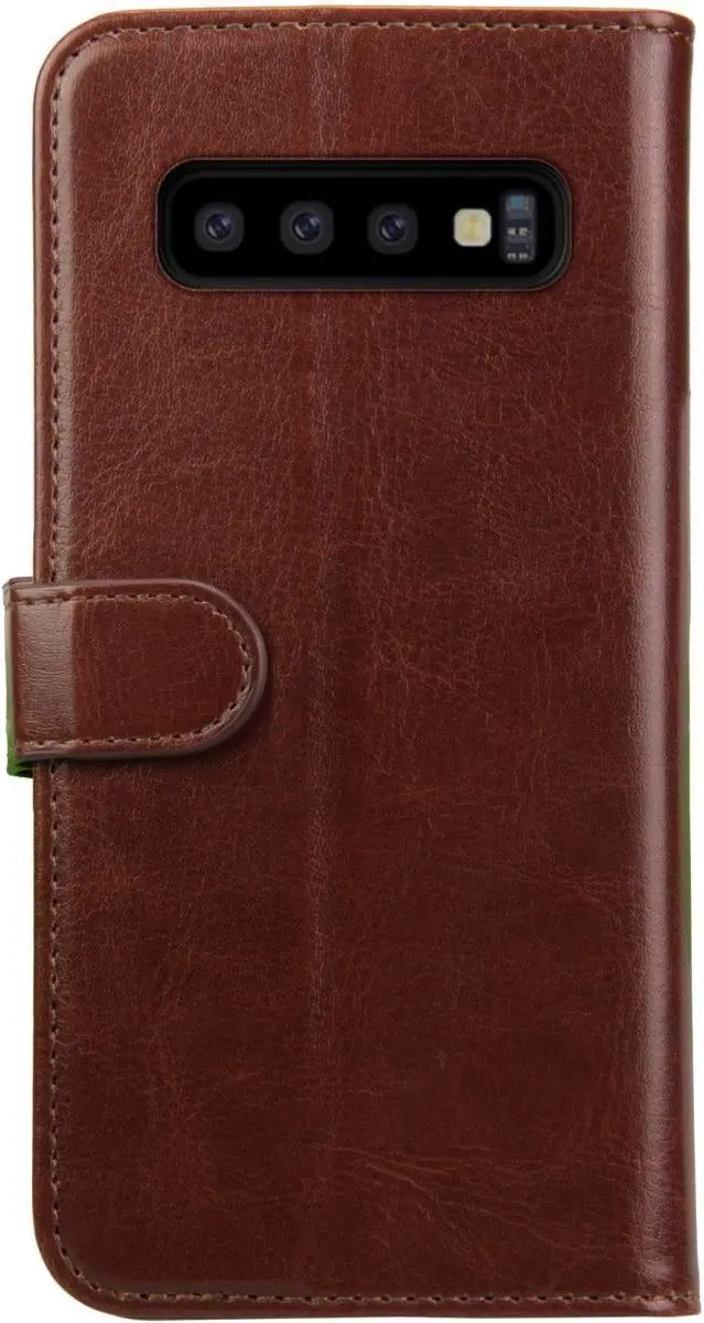 Rosso Element Book Case Wallet Samsung Galaxy S10 Plus - 3 Pasjes - Bruin