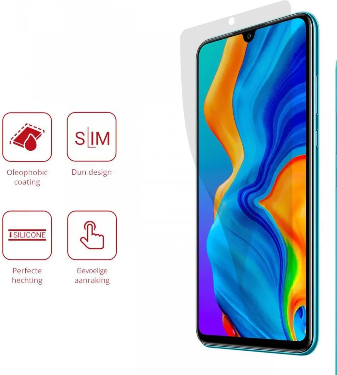Rosso Screen Protector Ultra Clear 2 Stuks - Geschikt voor Huawei P30