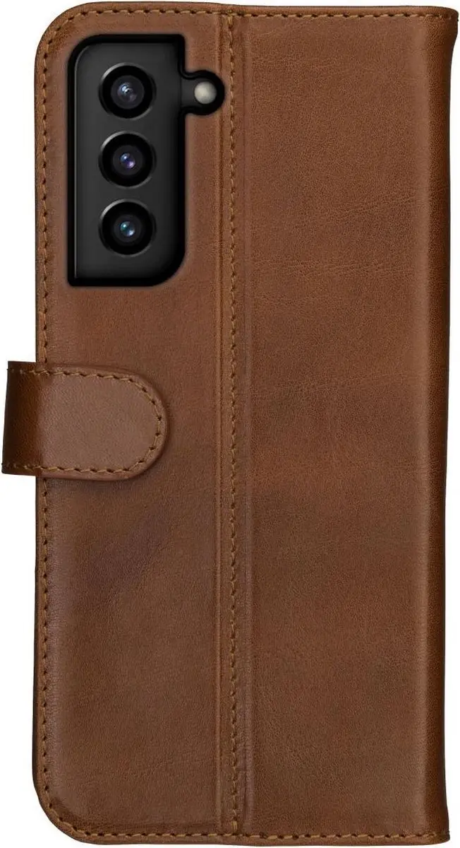 Rosso Deluxe Book Case Samsung Galaxy S21 - 3 Pasjes Bruin