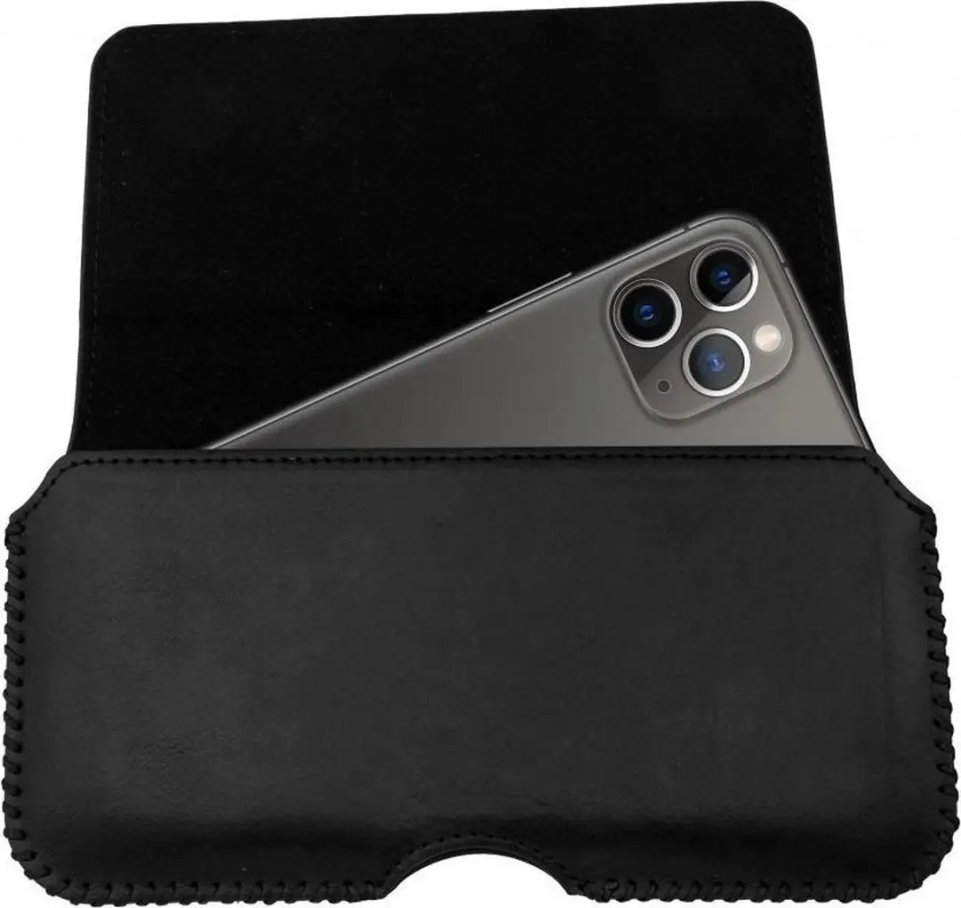 Rosso Deluxe Belt Case Medium - Echt Leer 39432 - Zwart