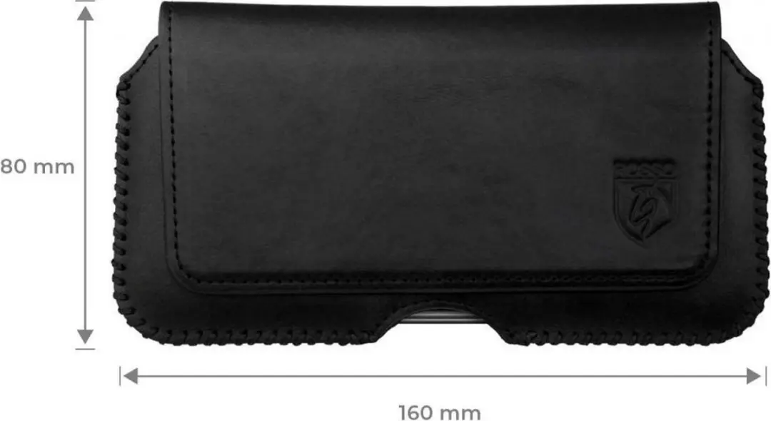 Rosso Deluxe Belt Case Medium - Echt Leer 39432 - Zwart - afbeelding 6 van 6