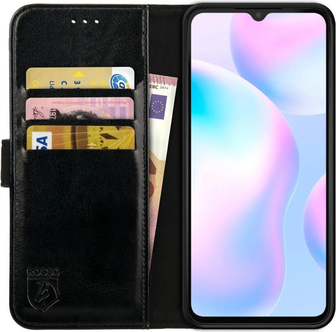Rosso Element Book Case Wallet Hoesje Geschikt voor Xiaomi Redmi 9A
