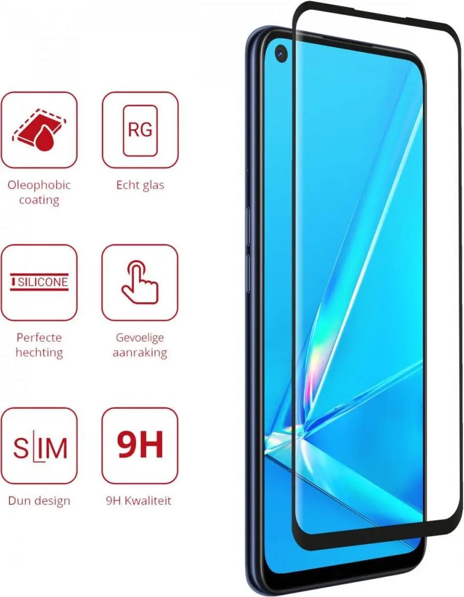 Rosso 9H Tempered Glass Oppo A52/A72 - 1 Stuk
