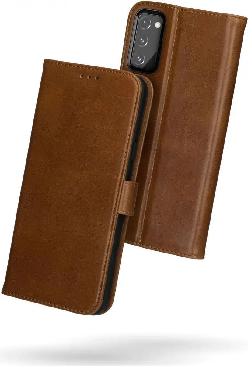 Rosso Deluxe Book Case Samsung Galaxy S20 FE - 3 Pasjes Bruin