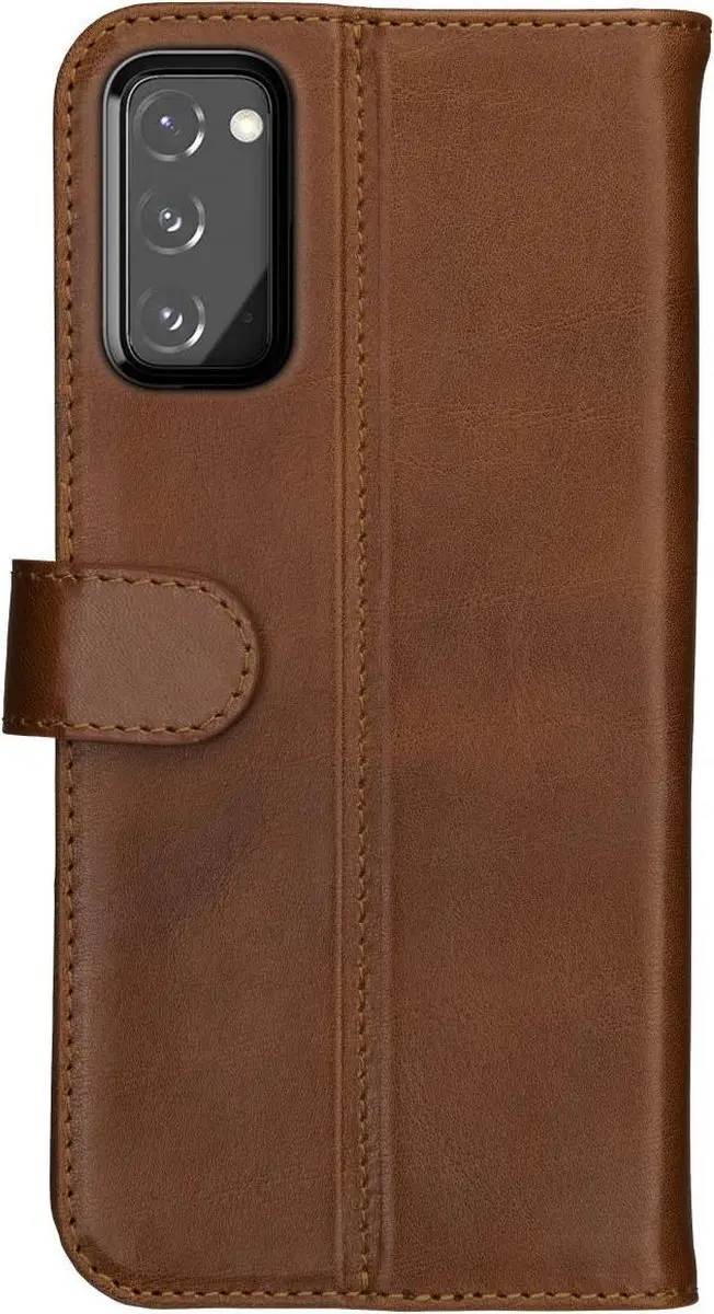 Rosso Deluxe Book Case Samsung Galaxy S20 FE - 3 Pasjes Bruin
