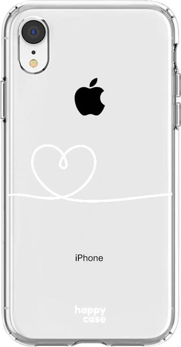 HappyCase Hoesje Flexibel TPU Hartje Print Geschikt voor Apple iPhone XR