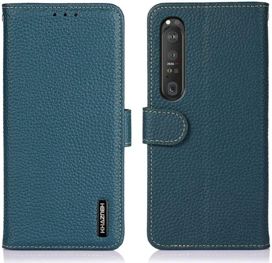 Khazneh Sony Xperia 1 III Wallet Hoesje - Groen