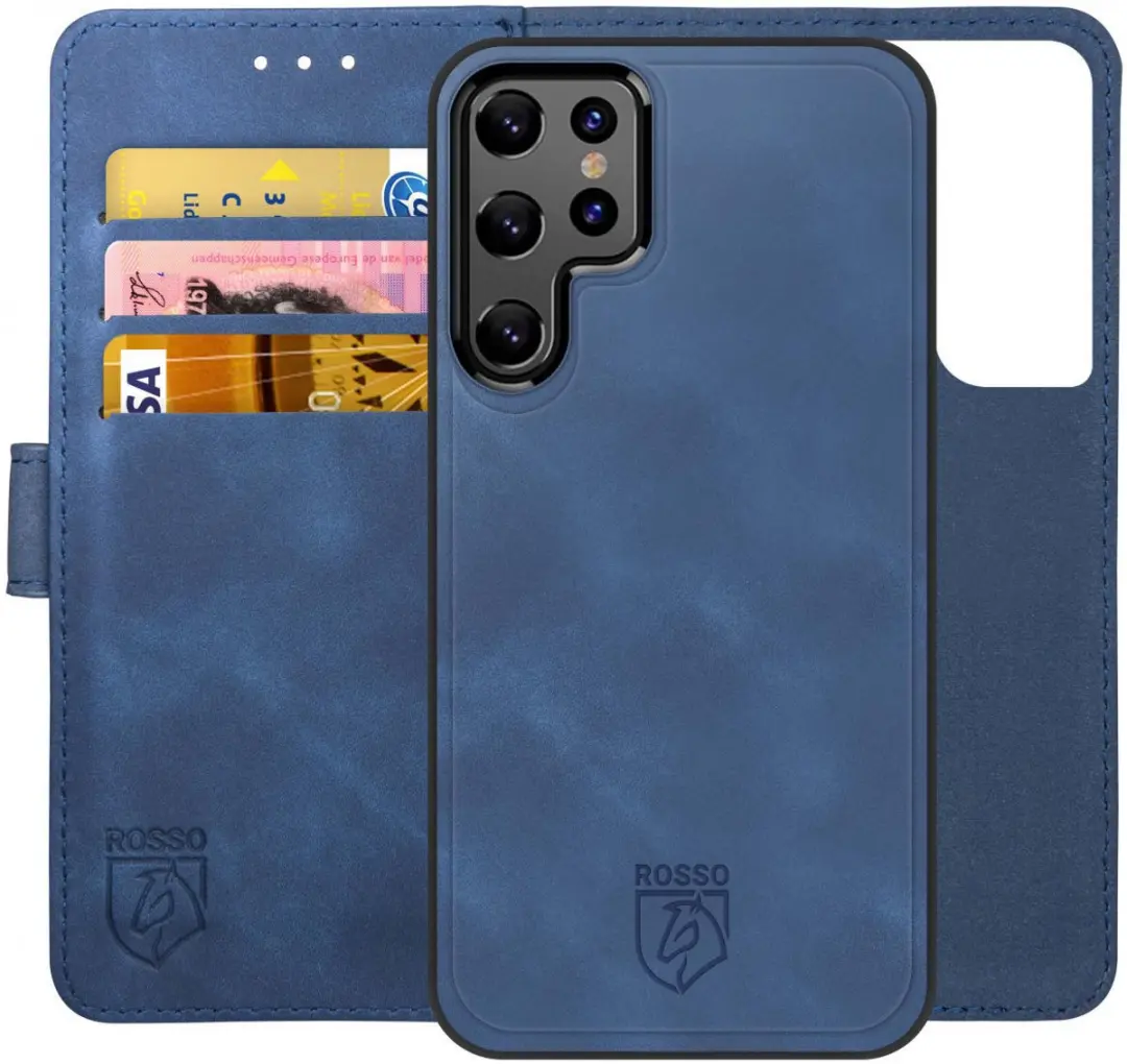 Rosso Element Uitneembaar 2-in-1 Hoesje Geschikt voor Samsung Galaxy S22 Ultra