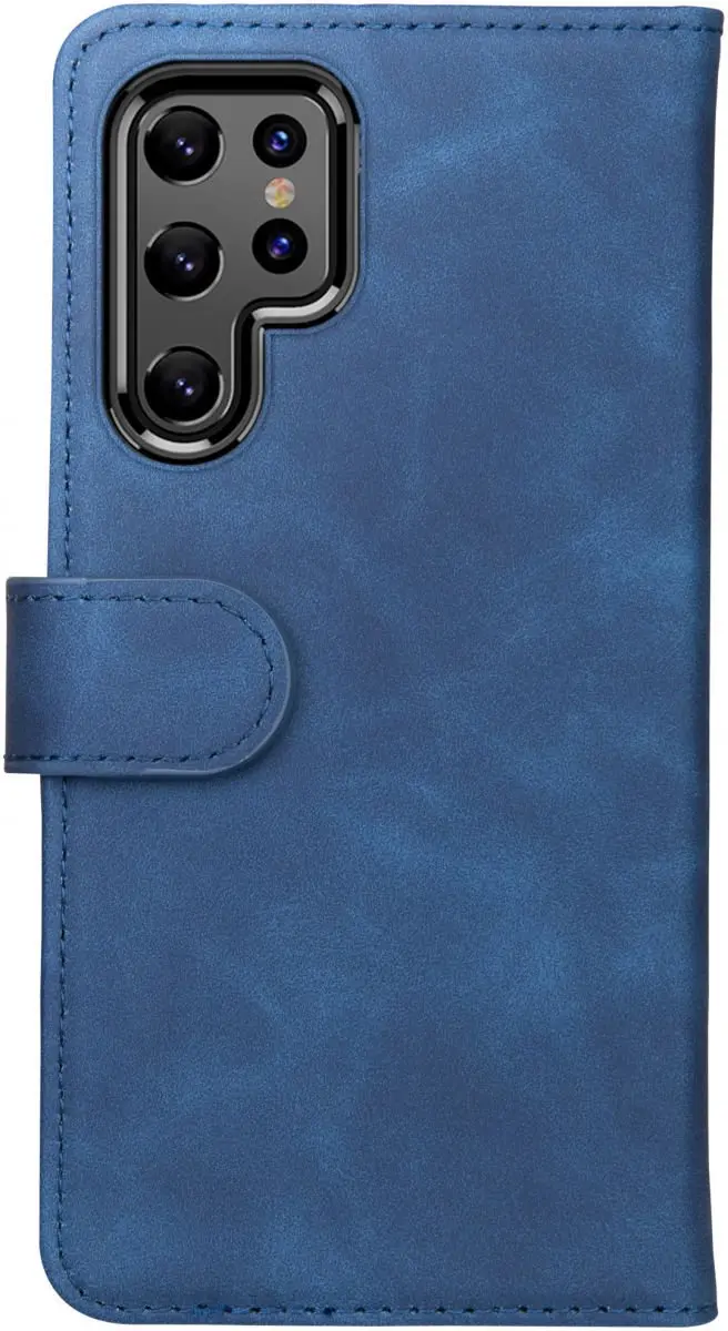 Rosso Element 2-in-1 Hoesje Samsung Galaxy S22 Ultra - Blauw - 3 Pasjes - afbeelding 6 van 6