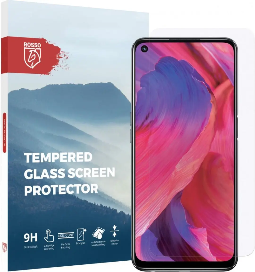 Rosso 9H Tempered Glass Screen Protector Geschikt voor Oppo A74 5G / A54 5G