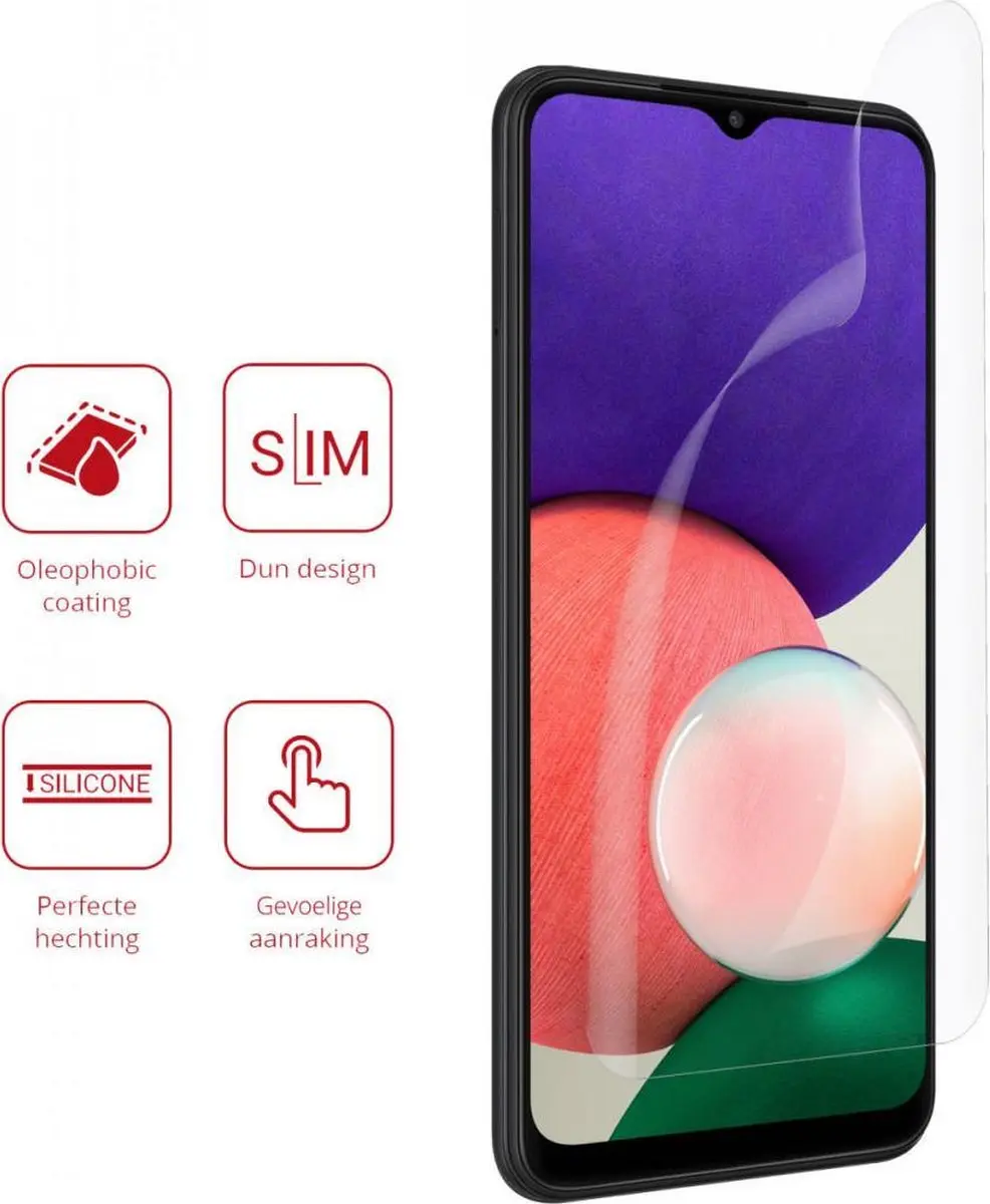 Rosso Screen Protector Ultra Clear 2 Stuks - Samsung Galaxy A22 5G - afbeelding 6 van 6