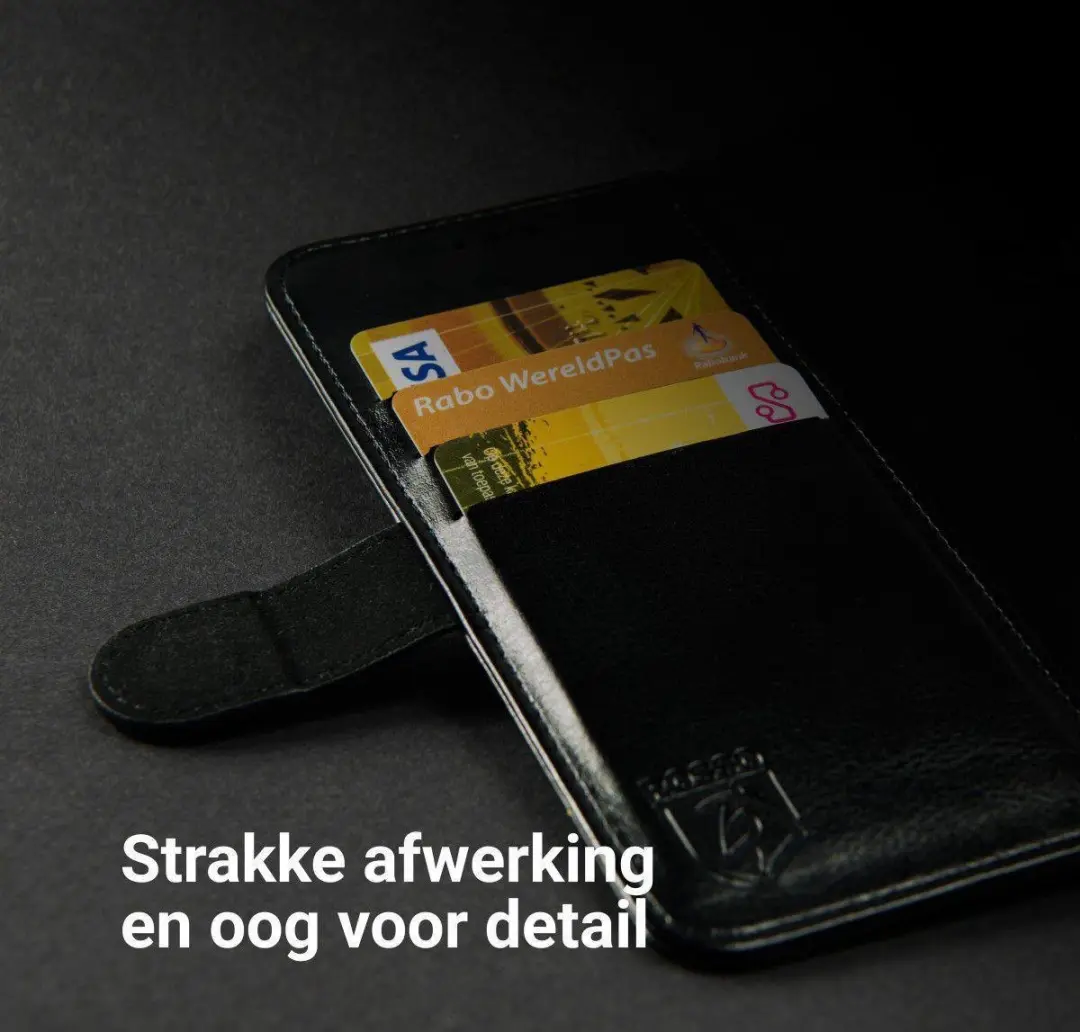Rosso Element Book Case Wallet iPhone 13 Pro Max - 3 Pasjes - Zwart