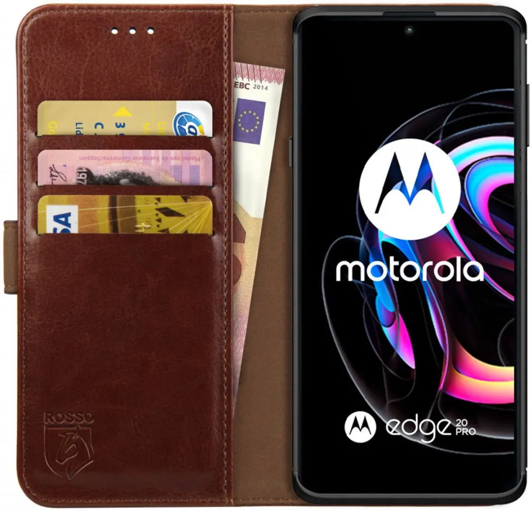 Rosso Element Book Case Wallet Hoesje Geschikt voor Motorola Edge 20 Pro