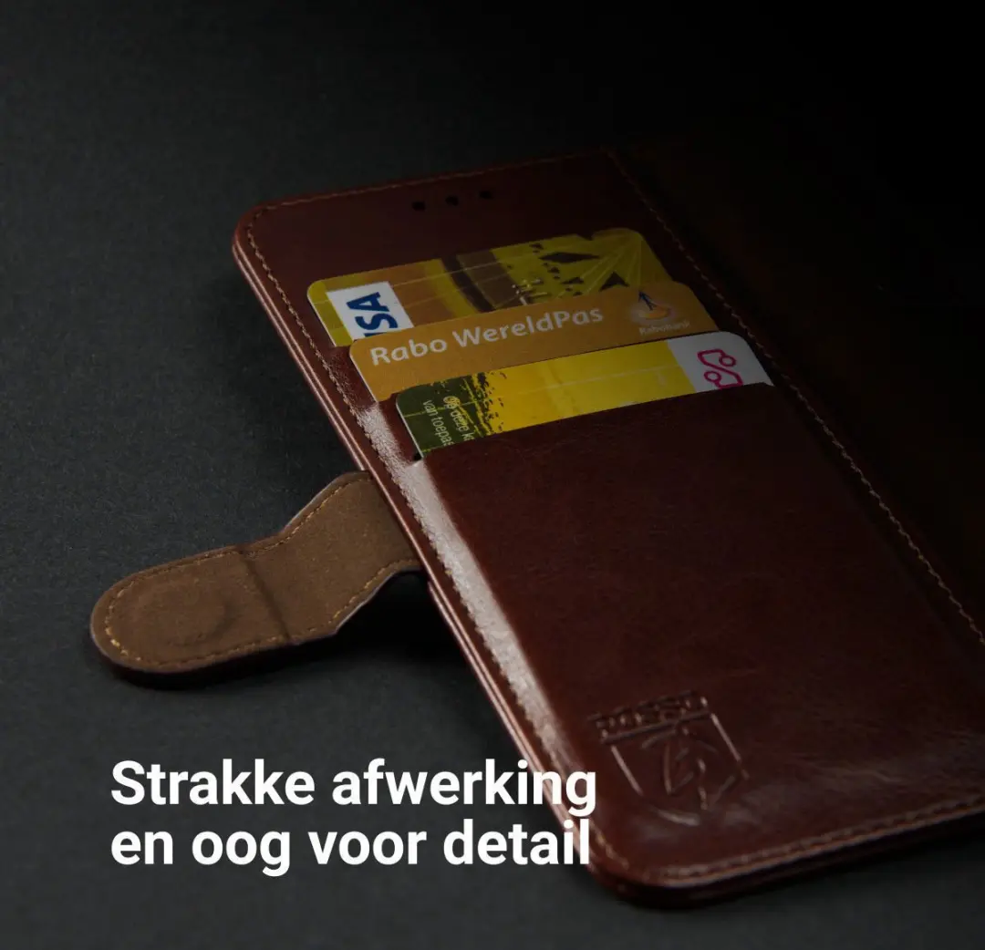 Rosso Element Book Case Wallet 116451 - Motorola Edge 20 Pro - 3 Pasjes - Bruin