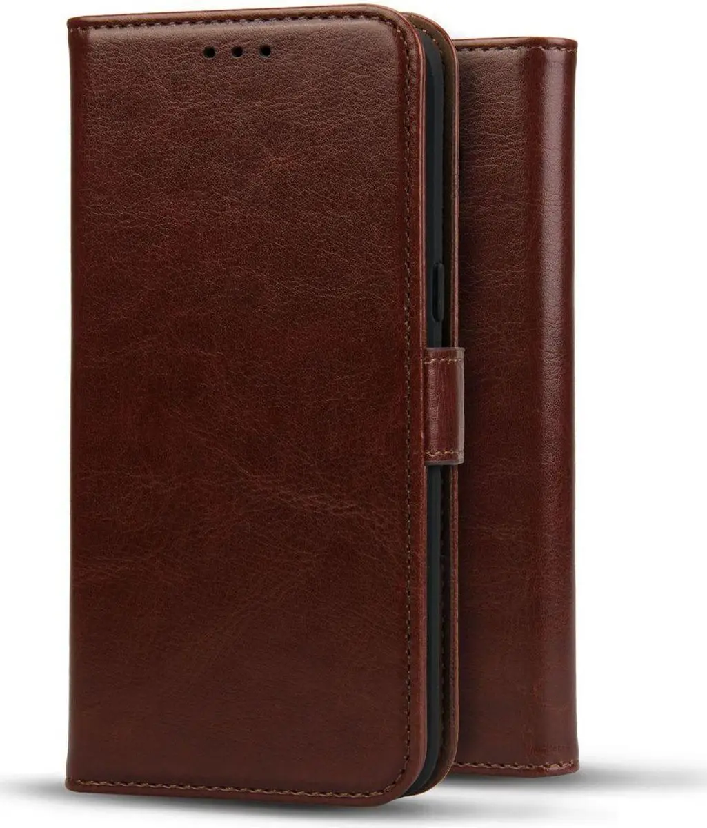 Rosso Element Book Case Wallet iPhone 13 Pro - 3 Pasjes - Bruin