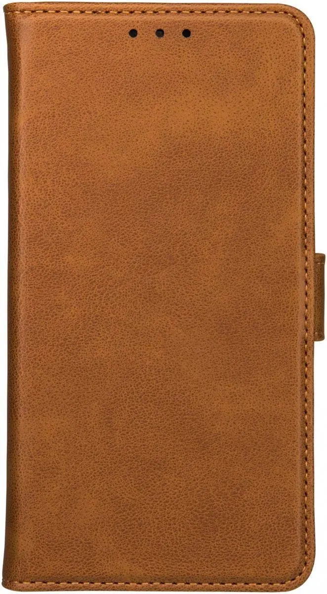 Rosso Element Book Case Wallet iPhone 13 Mini - 3 Pasjes - Lichtbruin - afbeelding 6 van 6