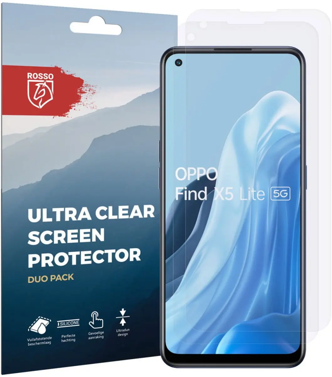 Rosso Ultra Clear Screen Protector OPPO Find X5 Lite - 2 Stuks