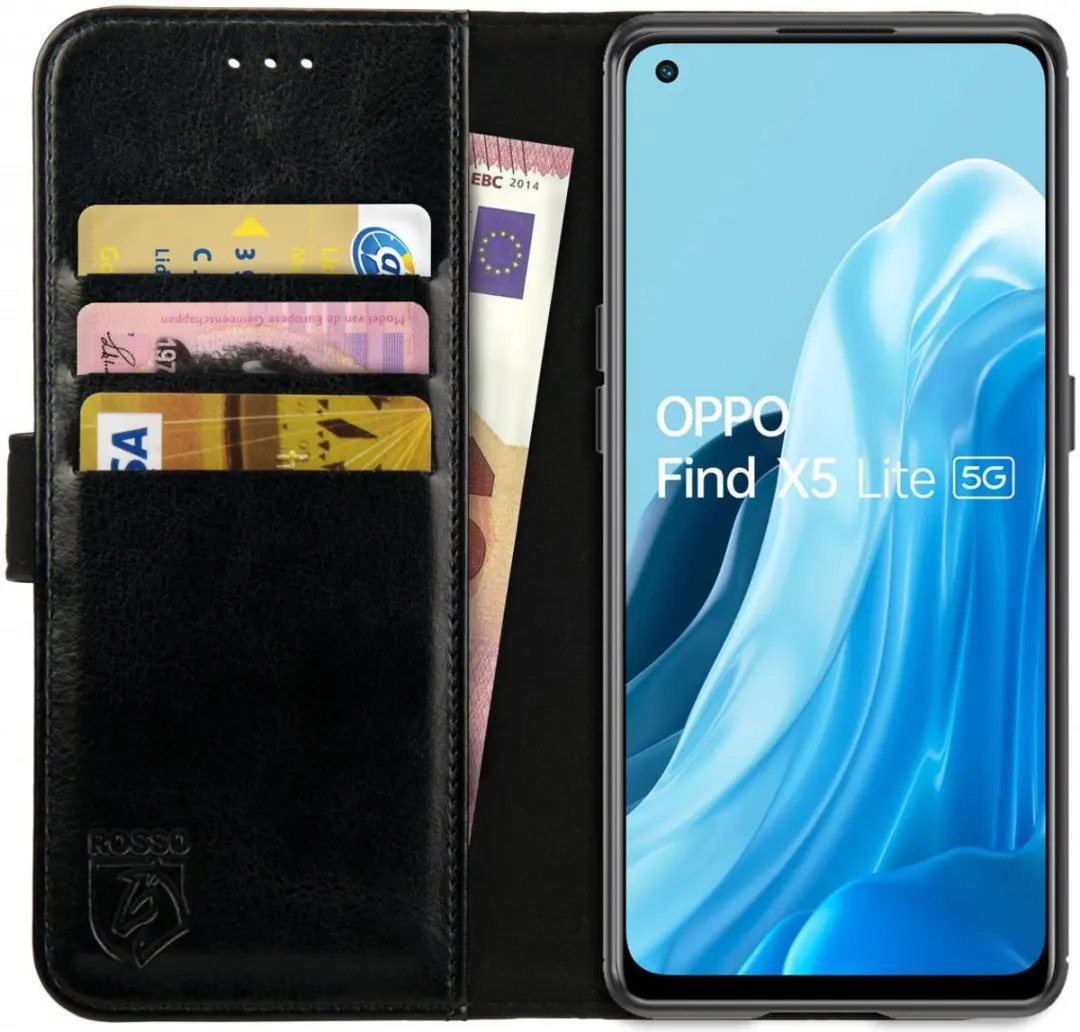 Rosso Element Book Case Wallet Hoesje Geschikt voor Oppo Find X5 Lite