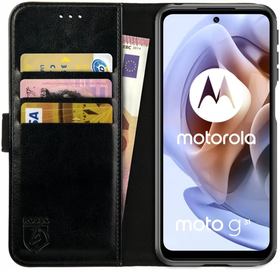 Rosso Element Book Case Wallet Hoesje Geschikt voor Motorola Moto G31 / G41
